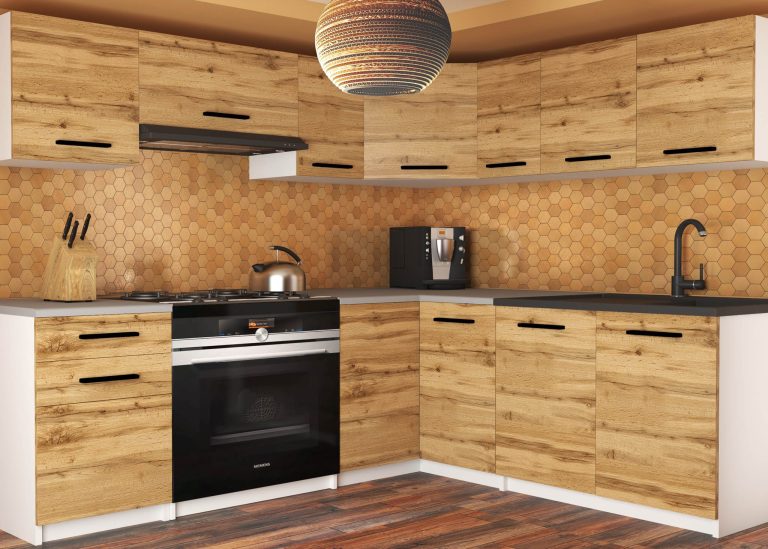 Meble kuchenne 360 cm dębowe dąb wotan dąb sonoma bez blatu Producent TOR LIDIAUNIQA2/3/WT/DW/BB/B1