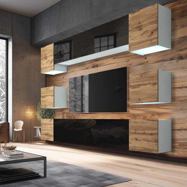 Meblościanka Nexum 54 NEX 3/0/W/DWBDWDWB/0/0/PP