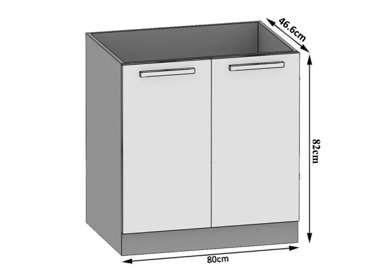 Szafka kuchenna dolna 80cm dąb wotan TOR SDZ80/0/WT/DW/0/B1