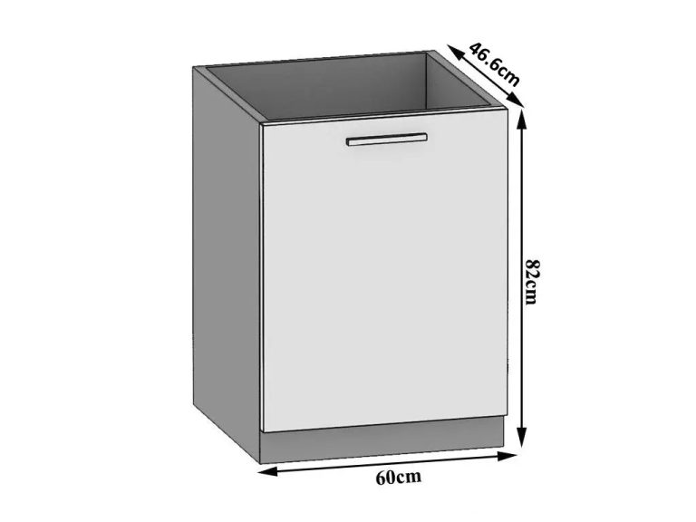 Szafka kuchenna stojąca zlewowa TOR SDZ60/0/WT/GW/0/U