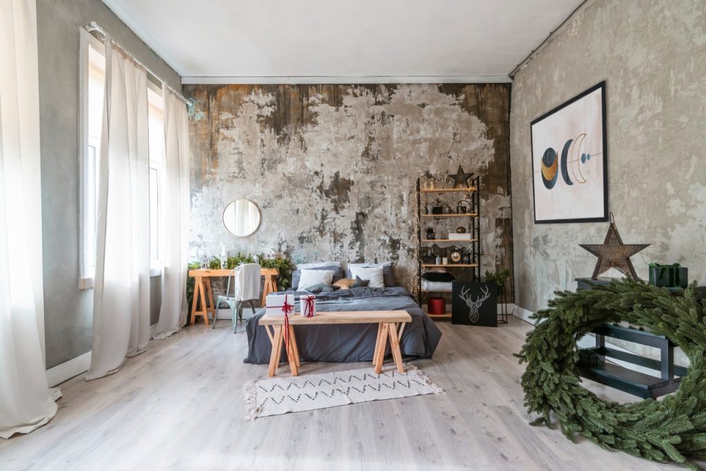 sypialnia w stylu industrialnym