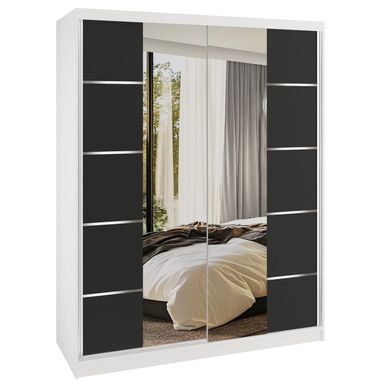 Szafa przesuwna SERENITY 133 cm czarna mat Producent ME SERENITY SZP6/0/W/B/0/HIAL