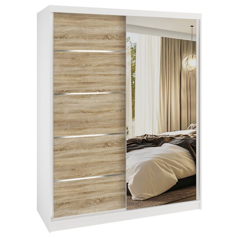 Szafa przesuwna SERENITY 133 cm dąb sonoma mat Producent MBP SERENITY SZP6/0/W/DS/0/HIAL