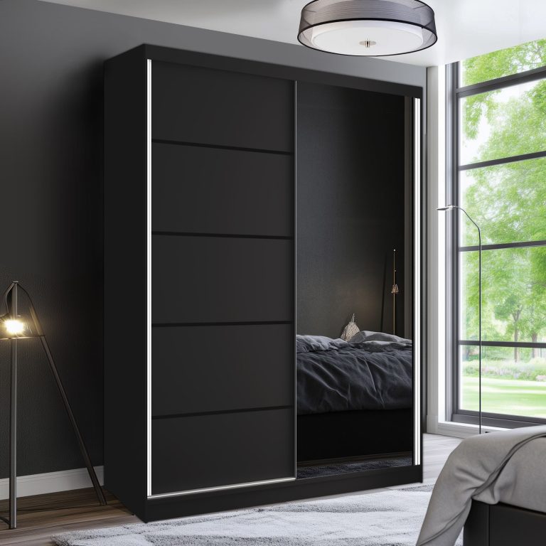 Szafa przesuwna SERENITY 133 cm czarna mat Producent MBP SERENITY SZP6/0/B/B/0/HIAL