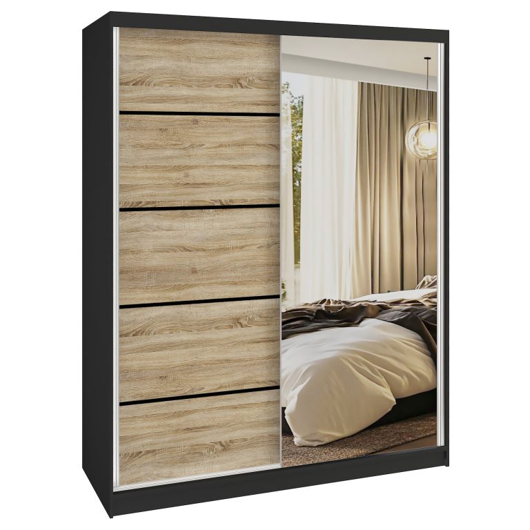 Szafa przesuwna SERENITY 133 cm dąb sonoma mat Producent MBP SERENITY SZP6/0/B/DS/0/HIAL