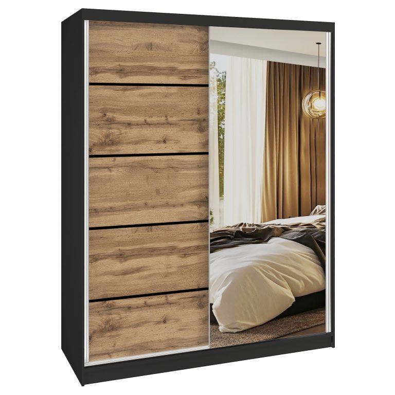 Szafa przesuwna SERENITY 133 cm dąb wotan mat Producent MBP SERENITY SZP6/0/B/DW/0/HIAL