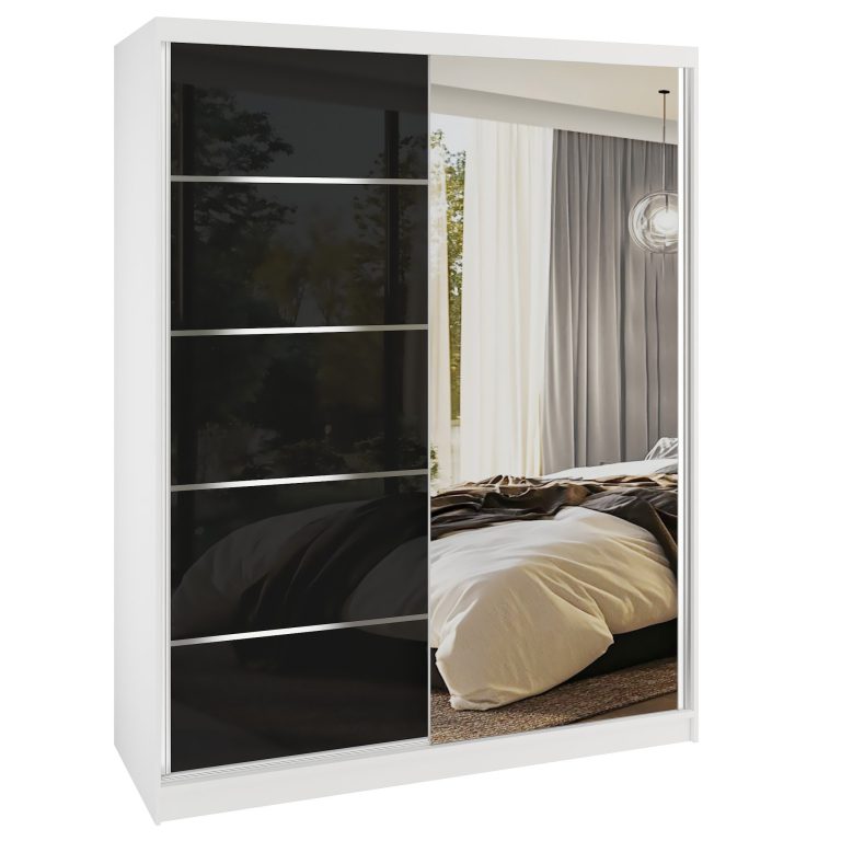 Szafa przesuwna SERENITY 133 cm czarna połysk Producent MGB SERENITY SZP6/0/W/B/0/HIAL