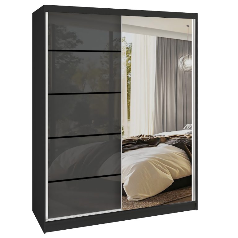 Szafa przesuwna SERENITY 133 cm szara połysk Producent MGB SERENITY SZP6/0/B/S/0/HIAL