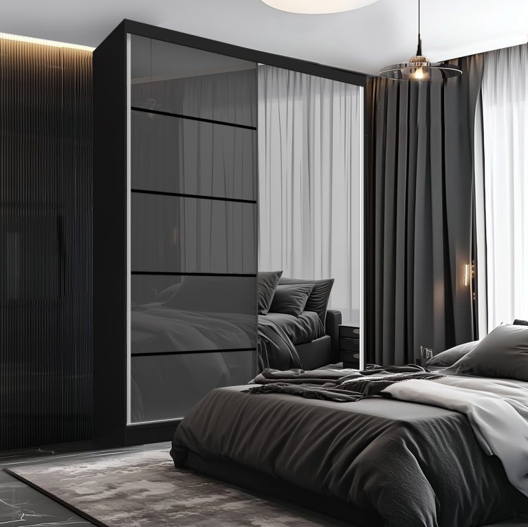Szafa przesuwna SERENITY 133 cm szara połysk Producent MGB SERENITY SZP6/0/B/S/0/HIAL