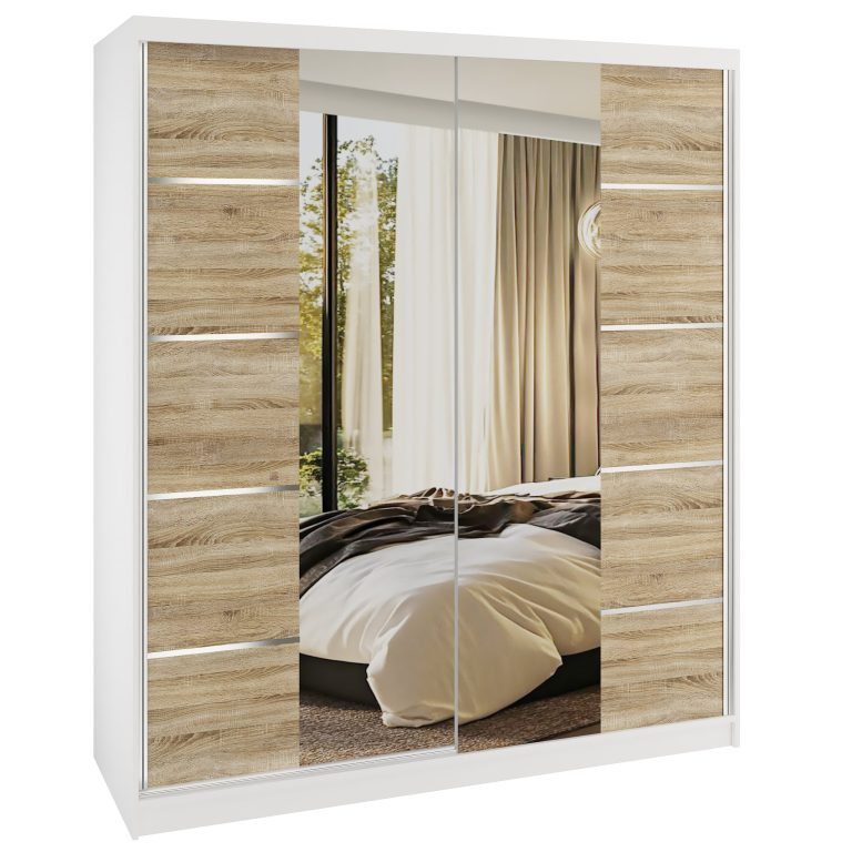 Szafa przesuwna SERENITY 158 cm dąb sonoma mat Producent ME SERENITY SZP7/0/W/DS/0/HIAL