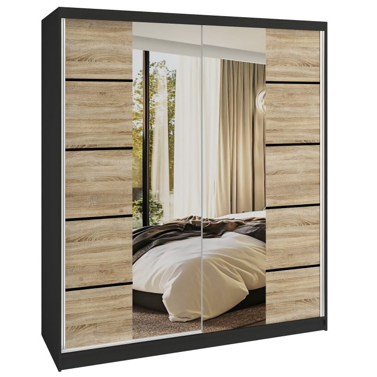 Szafa przesuwna SERENITY 158 cm dąb sonoma mat Producent ME SERENITY SZP7/0/B/DS/0/HIAL