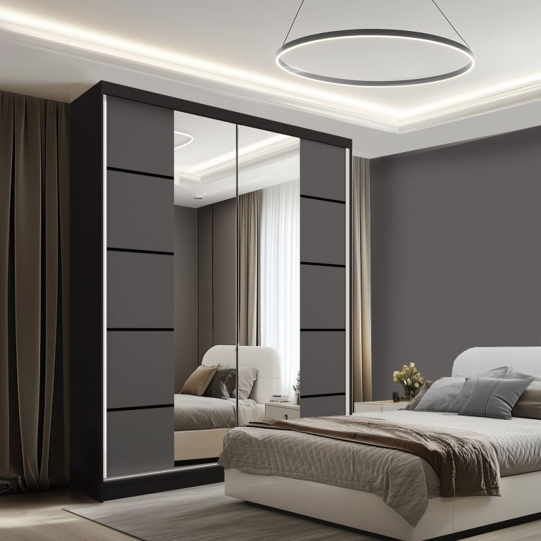 Szafa przesuwna SERENITY 158 cm szara mat Producent ME SERENITY SZP7/0/B/SR/0/HIAL