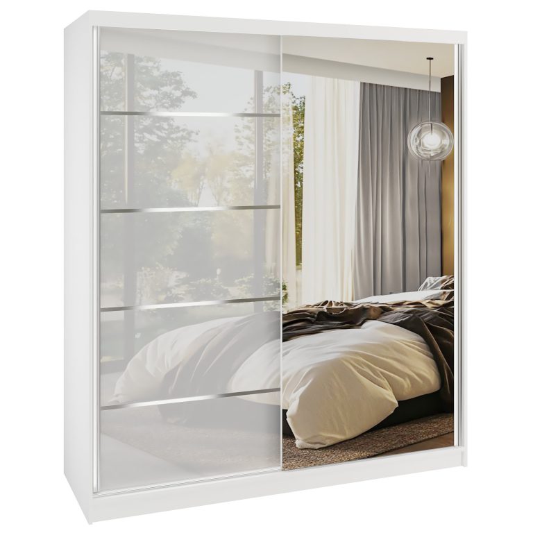 Szafa przesuwna SERENITY 158 cm biała połysk Producent MGB SERENITY SZP7/0/W/W/0/HIAL