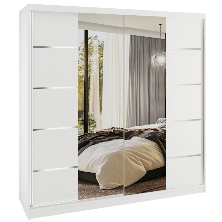 Szafa przesuwna SERENITY 200 cm biała mat Producent ME SERENITY SZP5/0/W/W/0/HIAL
