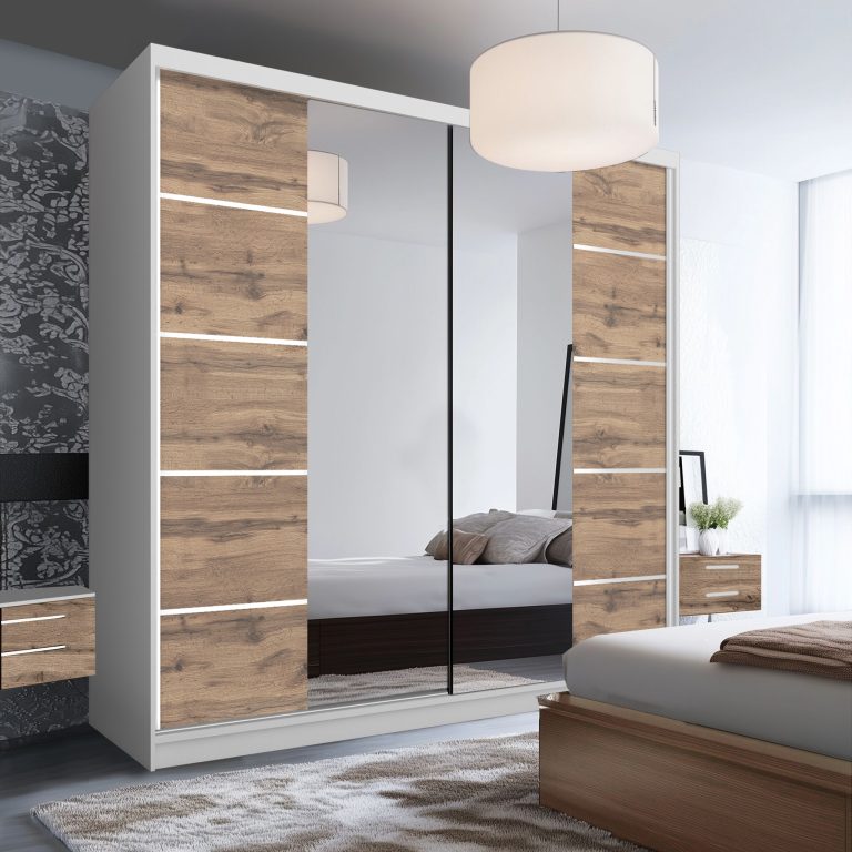 Szafa przesuwna SERENITY 200 cm dąb wotan mat Producent ME SERENITY SZP5/0/W/DW/0/HIAL