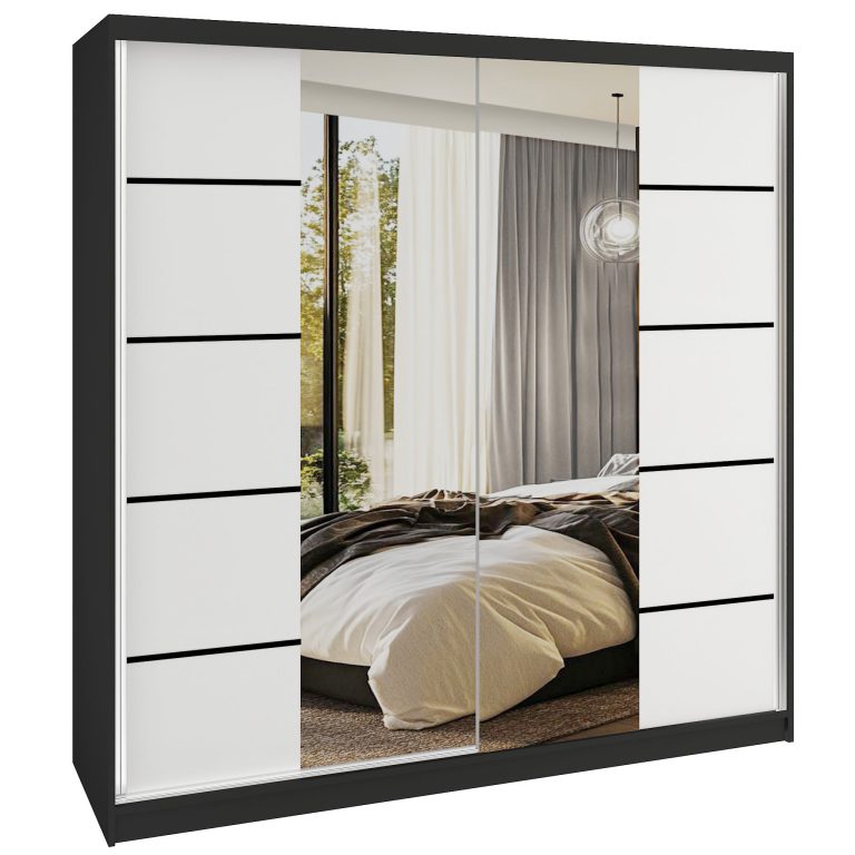 Szafa przesuwna SERENITY 200 cm biała mat Producent ME SERENITY SZP5/0/B/W/0/HIAL