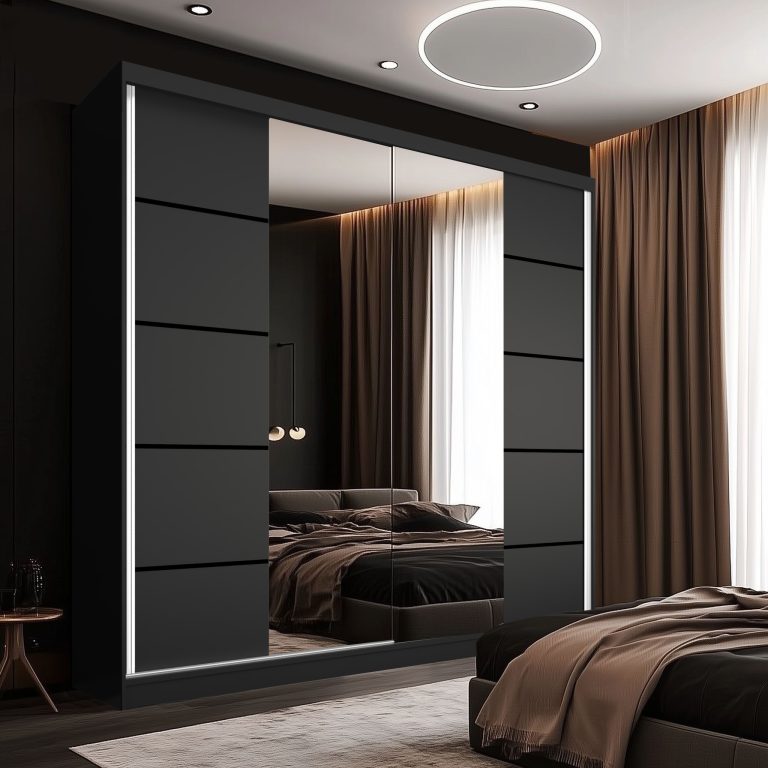 Szafa przesuwna SERENITY 200 cm czarna mat Producent ME SERENITY SZP5/0/B/B/0/HIAL