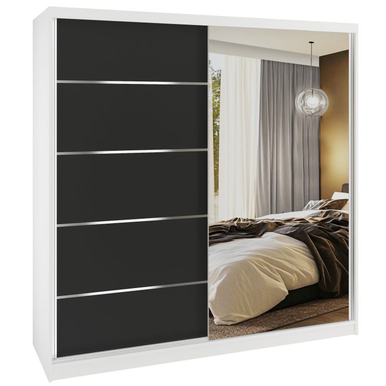 Szafa przesuwna SERENITY 200 cm czarna mat Producent MBP SERENITY SZP5/0/W/B/0/HIAL