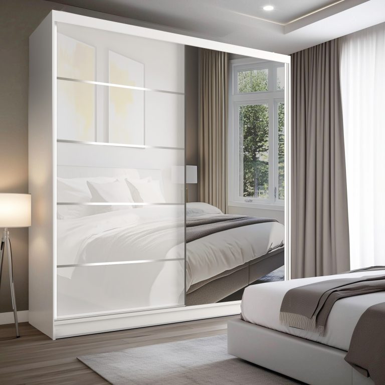 Szafa przesuwna SERENITY 200 cm biała połysk Producent MGB SERENITY SZP5/0/W/W/0/HIAL