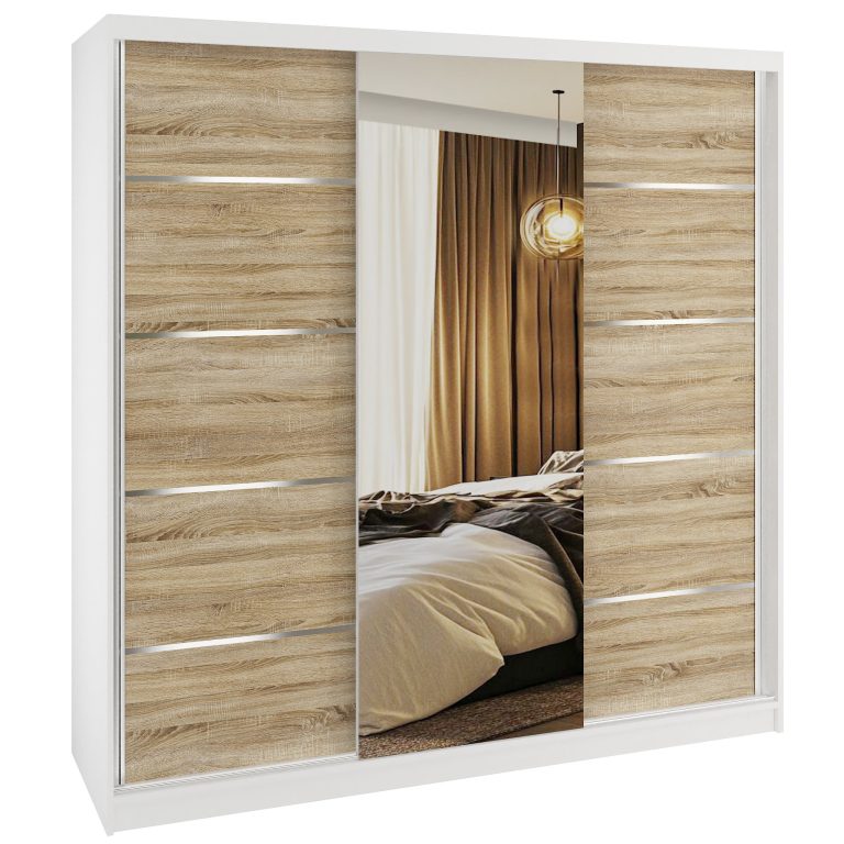Szafa przesuwna SERENITY 200 cm dąb sonoma mat Producent MT SERENITY SZP5/0/W/DS/0/HIAL