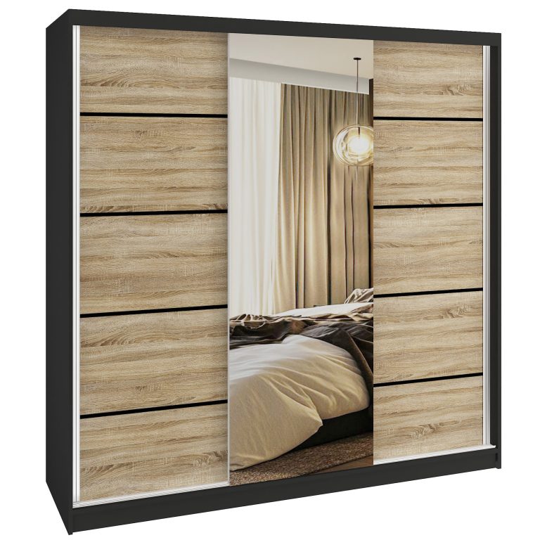 Szafa przesuwna SERENITY 200 cm dąb sonoma mat Producent MT SERENITY SZP5/0/B/DS/0/HIAL
