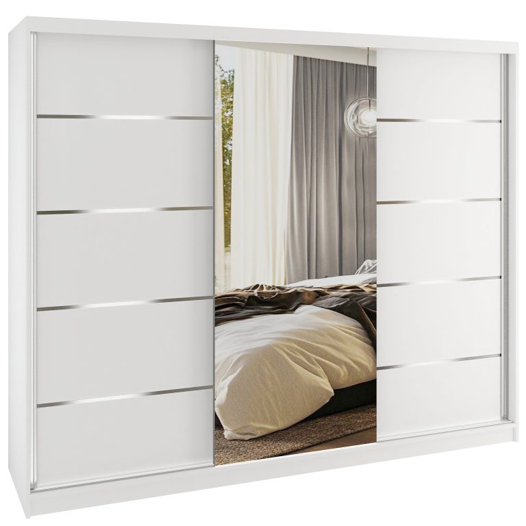 Szafa przesuwna SERENITY 232 cm biała mat Producent MBP SERENITY SZP8/0/W/W/0/HIAL