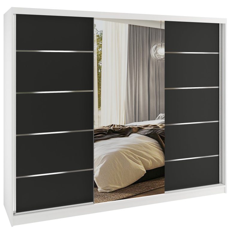 Szafa przesuwna SERENITY 232 cm czarna mat Producent MBP SERENITY SZP8/0/W/B/0/HIAL