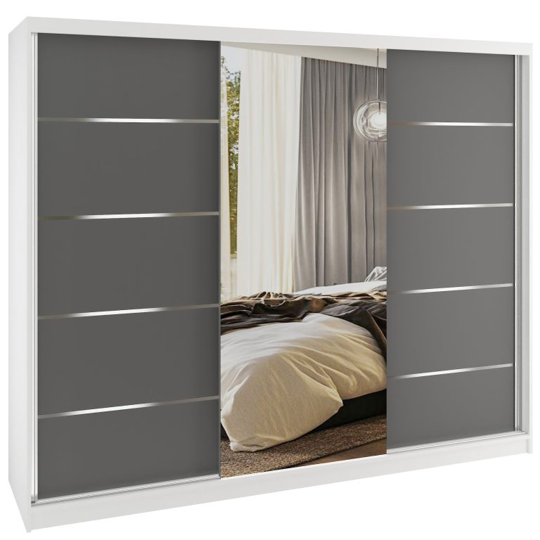 Szafa przesuwna SERENITY 232 cm szaramat Producent MBP SERENITY SZP8/0/W/SR/0/HIAL