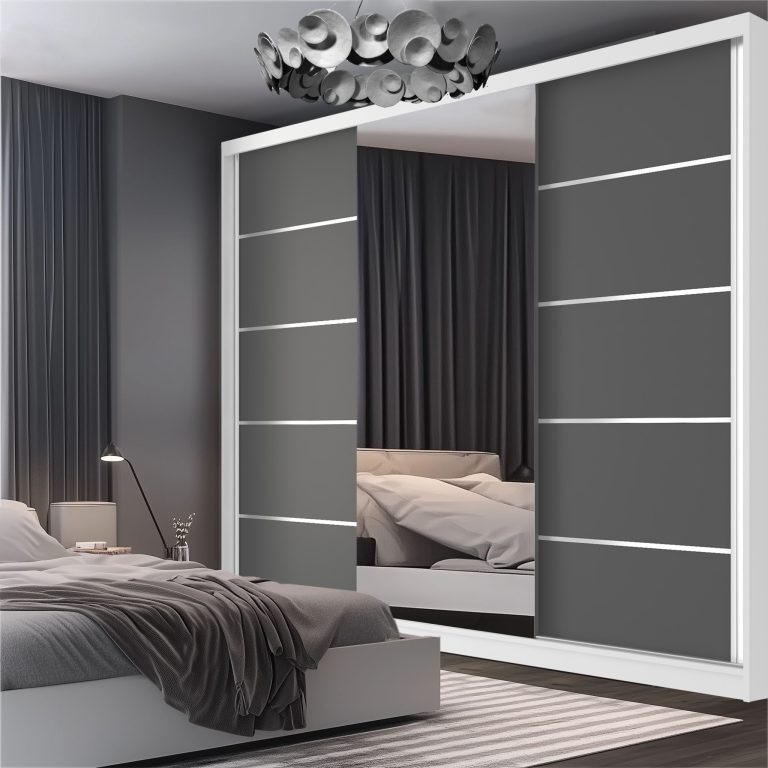Szafa przesuwna SERENITY 200 cm szara mat Producent MT SERENITY SZP5/0/W/SR/0/HIAL