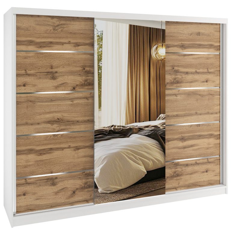 Szafa przesuwna SERENITY 232 cm dąb wotan mat Producent MBP SERENITY SZP8/0/W/DW/0/HIAL