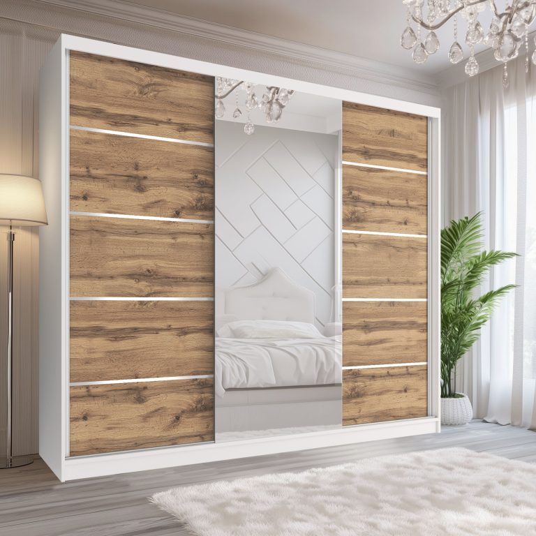 Szafa przesuwna SERENITY 200 cm dąb wotan mat Producent MT SERENITY SZP5/0/W/DW/0/HIAL