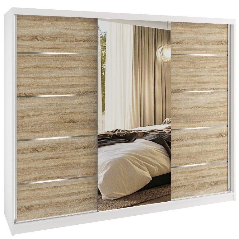 Szafa przesuwna SERENITY 232 cm dąb sonoma mat Producent MBP SERENITY SZP8/0/W/DS/0/HIAL
