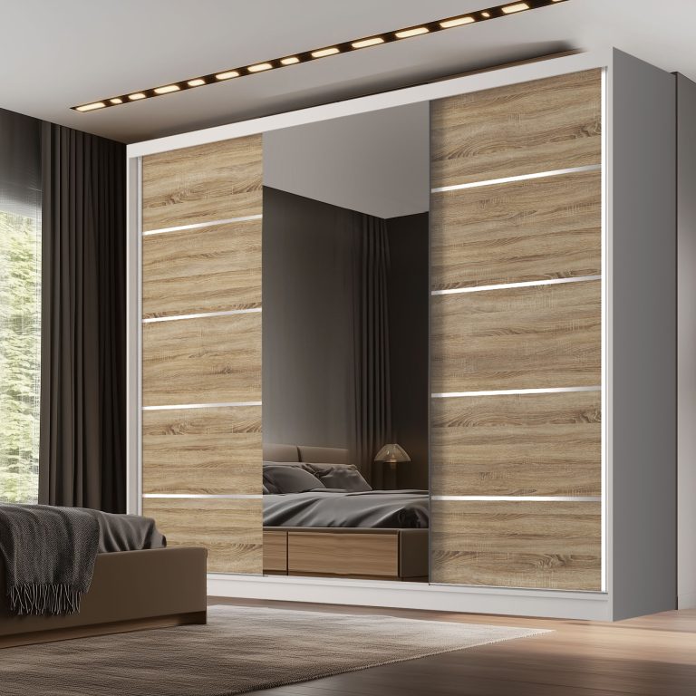 Szafa przesuwna SERENITY 200 cm dąb sonoma mat Producent MT SERENITY SZP5/0/W/DS/0/HIAL
