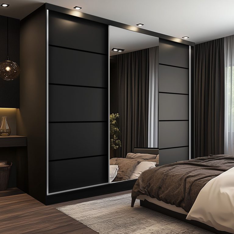 Szafa przesuwna SERENITY 200 cm czarna mat Producent MT SERENITY SZP5/0/B/B/0/HIAL