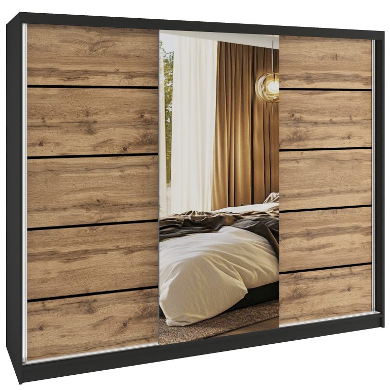 Szafa przesuwna SERENITY 232 cm dąb wotan mat Producent MBP SERENITY SZP8/0/B/DW/0/HIAL