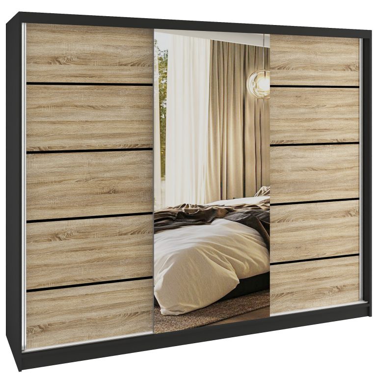 Szafa przesuwna SERENITY 232 cm dąb sonoma mat Producent MBP SERENITY SZP8/0/B/DS/0/HIAL