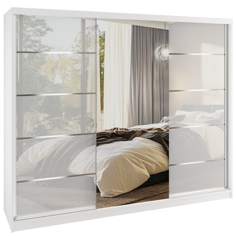 Szafa przesuwna SERENITY 232 cm biała połysk Producent MGB SERENITY SZP8/0/W/W/0/HIAL