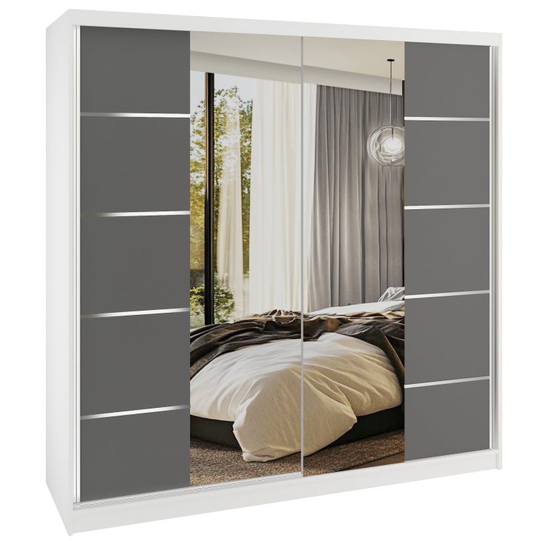 Szafa przesuwna SERENITY 200 cm szara mat Producent ME SERENITY SZP5/0/W/SR/0/HIAL