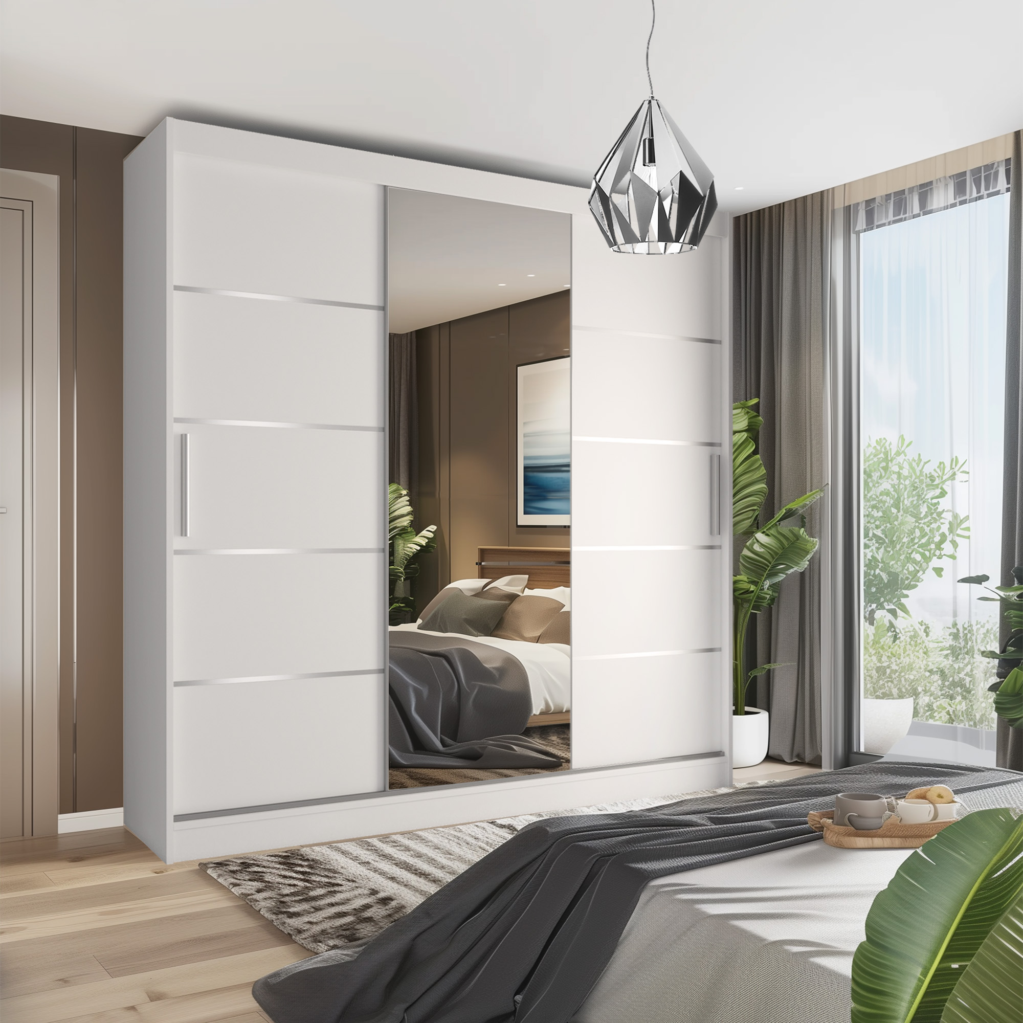 inspiracja, aranżacja: Nowoczesna harmonia – funkcjonalna i stylowa sypialnia