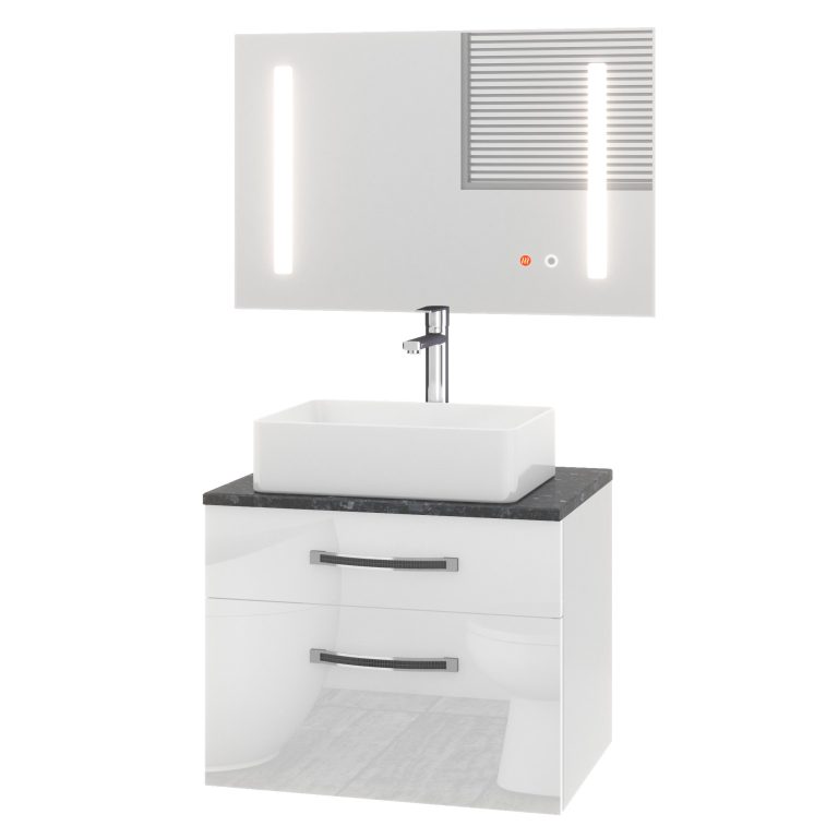 Zestaw mebli łazienkowych Euphoria EUP P 60/0/W/W/0/BK/MB