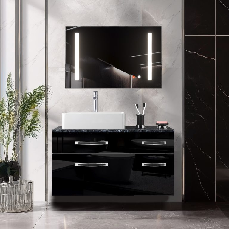 Zestaw mebli łazienkowych Euphoria EUP P 90P/0/W/B/0/BK/MB
