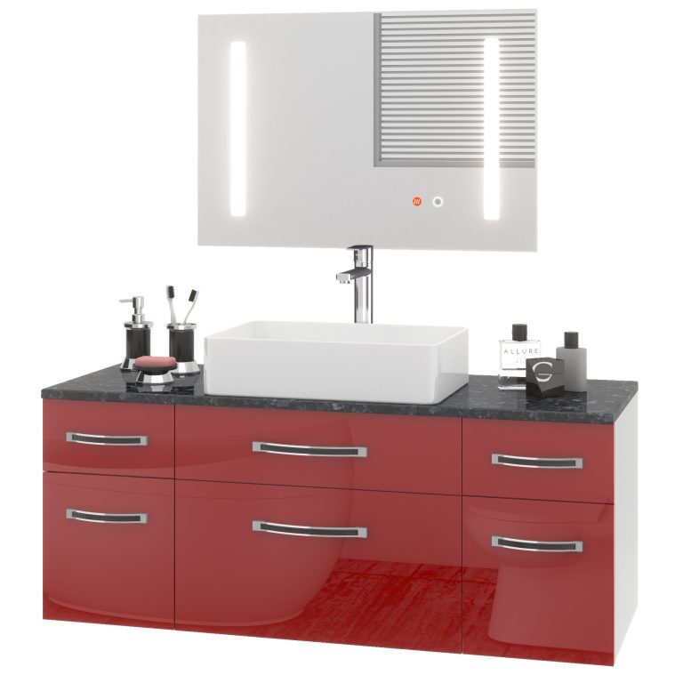 Zestaw mebli łazienkowych Euphoria EUP P 120/0/W/R/0/BK/MB