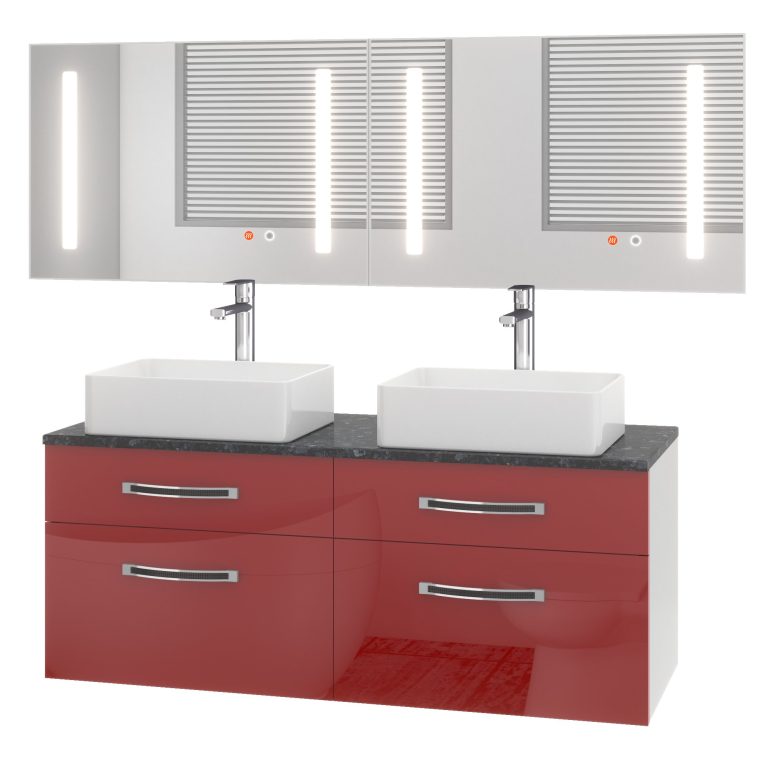 Zestaw mebli łazienkowych Euphoria EUP P 120D/0/W/R/0/BK/MB