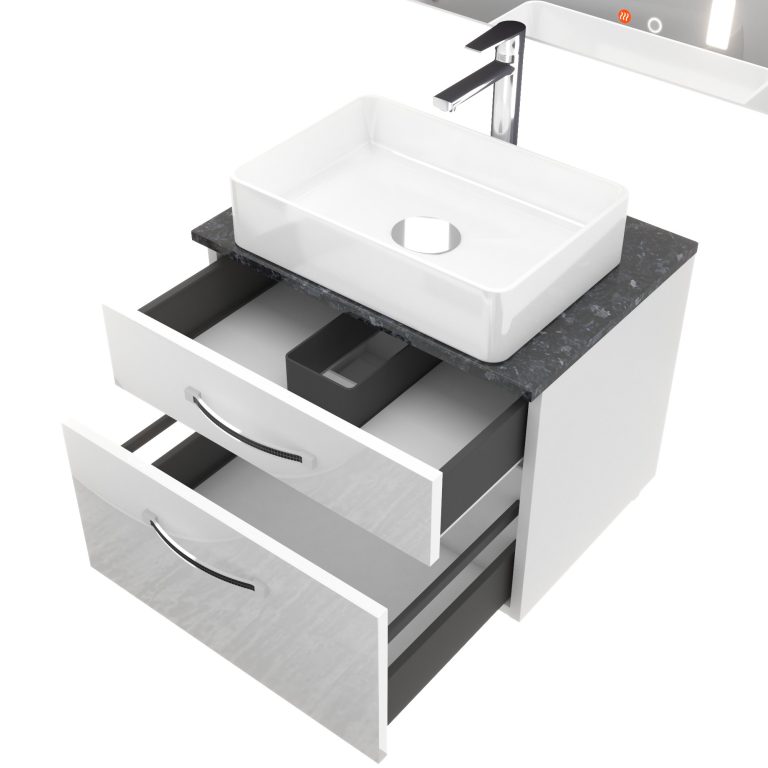 Zestaw mebli łazienkowych Euphoria EUP P 60/0/W/R/0/BK/MB