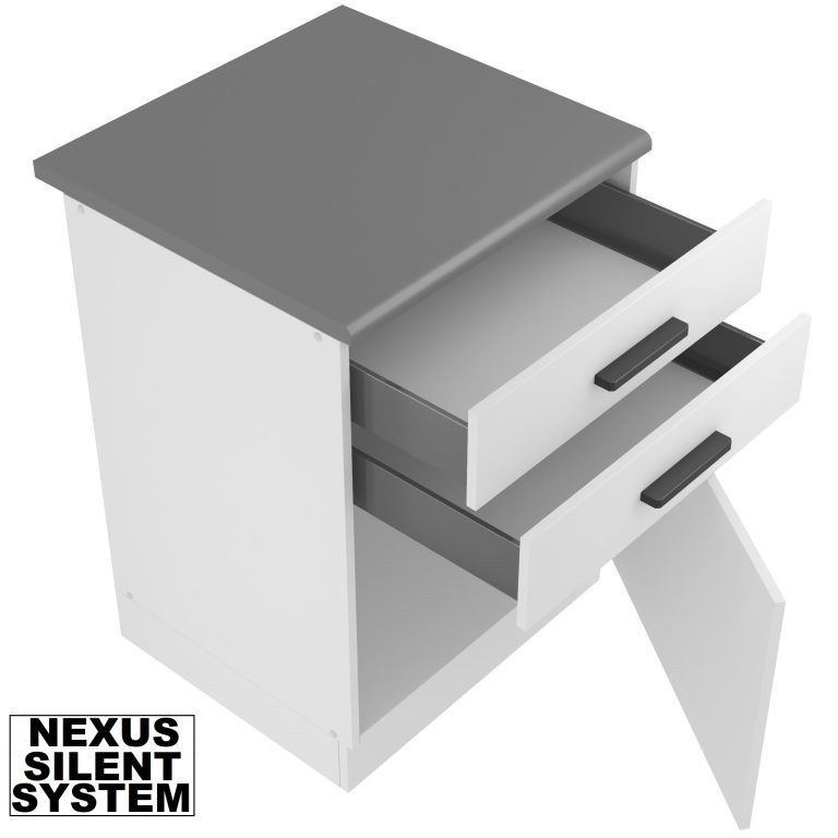 Meble kuchenne Premium Full Version 360 cm białe połysk z blatem Producent INF NAOMI/0/WT/W/B/B1