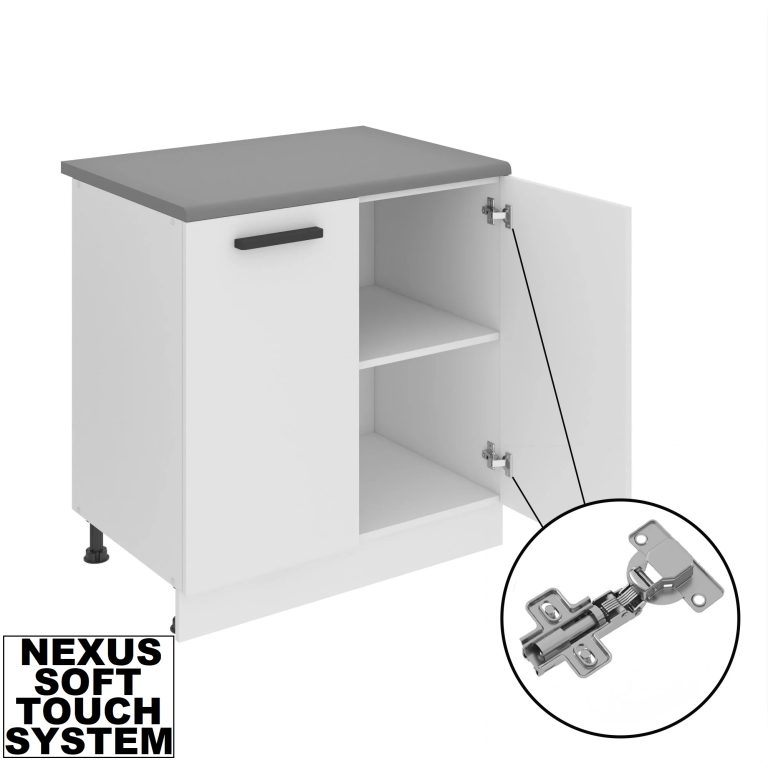 Meble kuchenne Premium Full Version 360 cm białe połysk z blatem Producent INF NAOMI/0/WT/W/B/B1