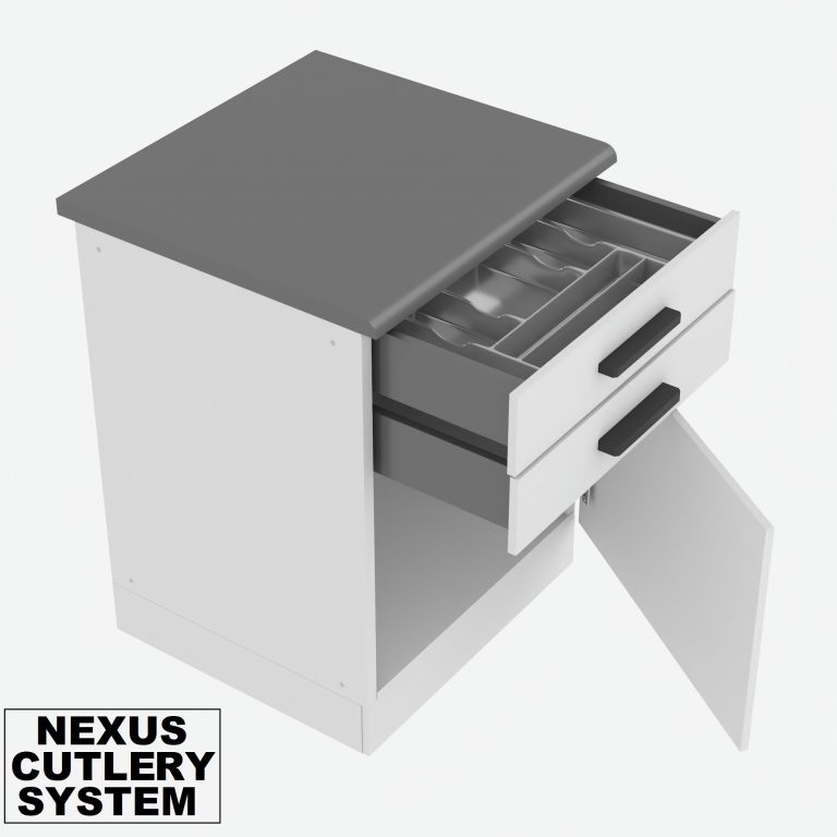 Meble kuchenne Premium Full Version 360 cm białe połysk z blatem Producent INF NAOMI/0/WT/W/B/B1