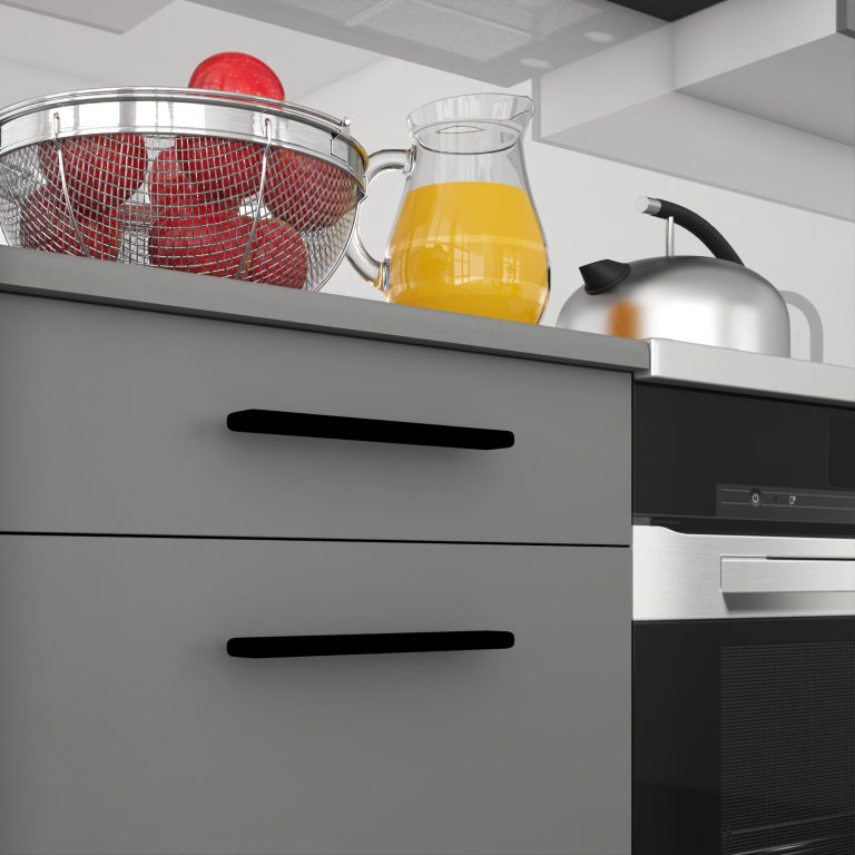 Meble kuchenne 320 cm szare antracyt grafitowe z blatem Producent TOR PRIMO320/4/WT/SR/0/B1