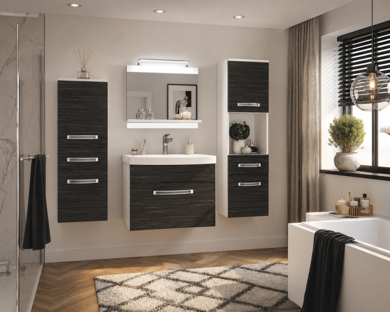 Zestaw mebli łazienkowych Glamour  78 GLA M 5/0/W/HK/0/MB/PP