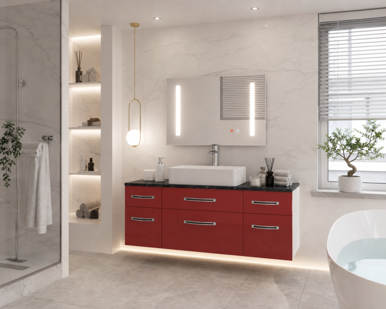Zestaw mebli łazienkowych Euphoria EUP P 120/0/W/R/0/BK/MB